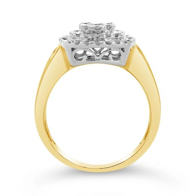 10K Yellow Gold 1.00CTW Diamond Fashion Ring