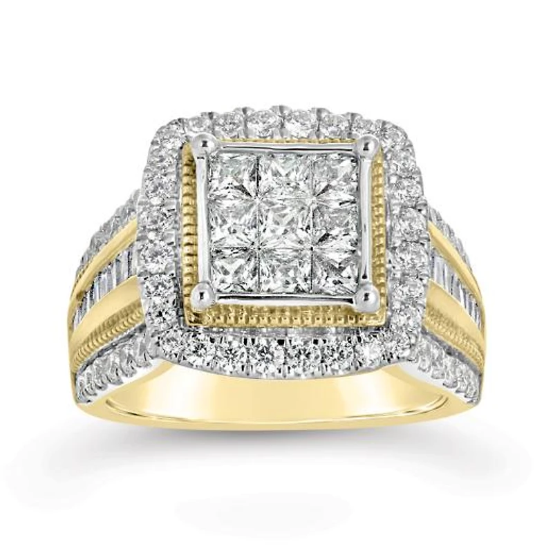 10K Yellow Gold 2.00CTW Diamond Fashion Ring