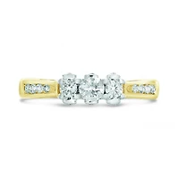 10K Yellow & White Gold 0.50CTW Three-Stone Ring