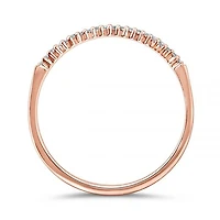 10K Rose Gold Diamond Stackable Ring