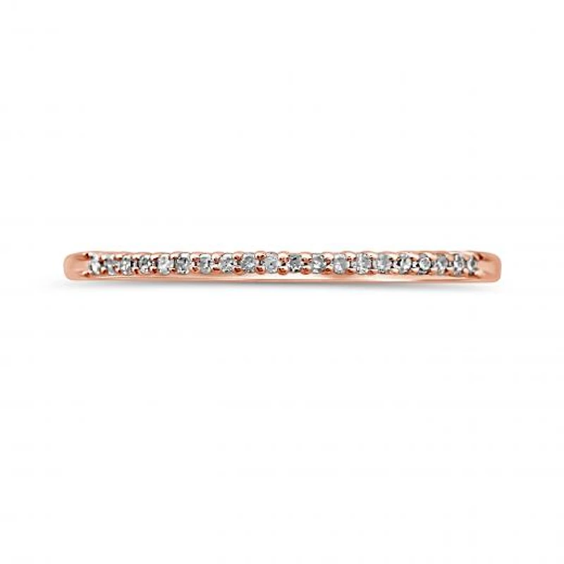 10K Rose Gold Diamond Stackable Ring