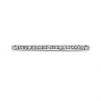 10K White Gold Diamond Stackable Ring