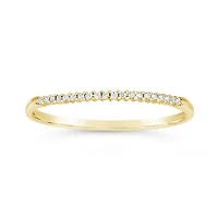 10K Yellow Gold Diamond Stackable Ring