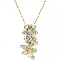 Julianna B Sterling Silver White Sapphire & 0.20CTW Diamond Pendant with Chain