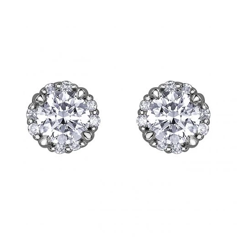 Glacier Fire 0.50CTW White Gold Studs