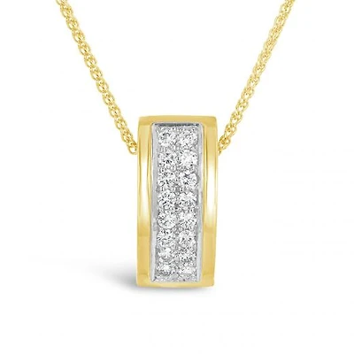 10K Yellow & White Gold 0.50CTW Pendant