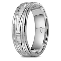 10K Gold Top & Sterling Silver Interior 6.5mm Wedding Band