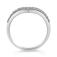 10K White Gold 0.50CTW Diamond Chevron Band