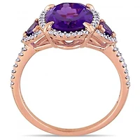 Julianna B 14K Rose Amethyst & 0.25CTW Diamond Fashion Ring