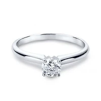 14K White Gold Melody 0.50CT Solitaire Ring