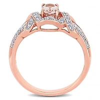 Julianna B 10K Rose Gold Morganite & 0.20CTW Diamond Fashion Ring