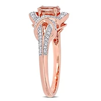 Julianna B 10K Rose Gold Morganite & 0.20CTW Diamond Fashion Ring