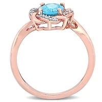 Julianna B 10K Rose Gold Apatite & 0.08CTW Diamond Fashion Ring