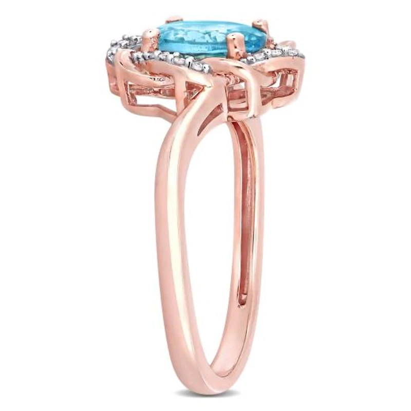 Julianna B 10K Rose Gold Apatite & 0.08CTW Diamond Fashion Ring