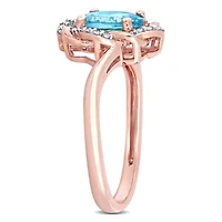 Julianna B 10K Rose Gold Apatite & 0.08CTW Diamond Fashion Ring