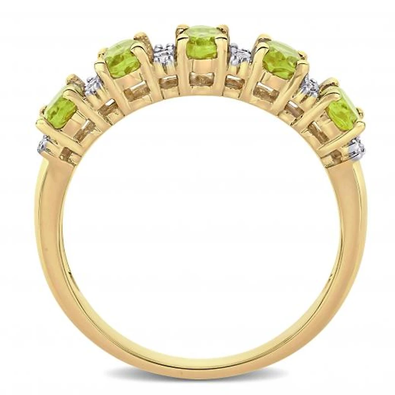 Julianna B 14K Yellow Gold Peridot & 0.16CTW Diamond Fashion Ring