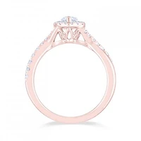 Diamond Revelations 14K Rose Gold Pear Shaped 0.70CTW Bridal Ring