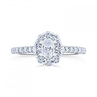 Diamond Revelations 14K White Gold 0.80CTW Oval Bridal Ring