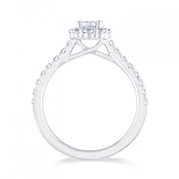 Diamond Revelations 14K White Gold 0.80CTW Oval Bridal Ring