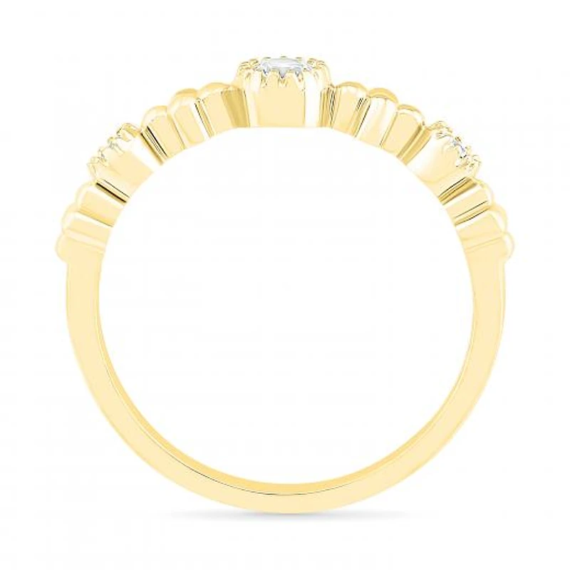 10K Yellow Gold 0.12CTW Diamond Ring