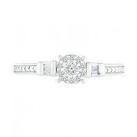 10K White Gold 0.12CTW Diamond Ring