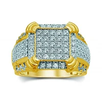 10K Yellow Gold 1.50CTW Diamond Men's Ring