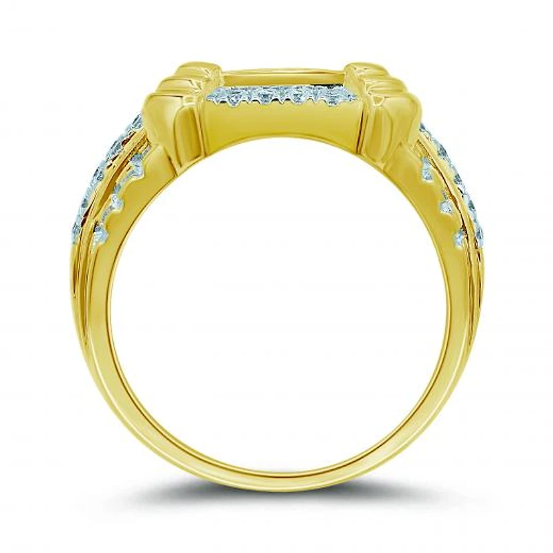 10K Yellow Gold 1.50CTW Diamond Men's Ring