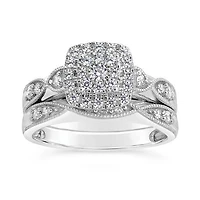 10K White Gold 0.50CTW Bridal Set