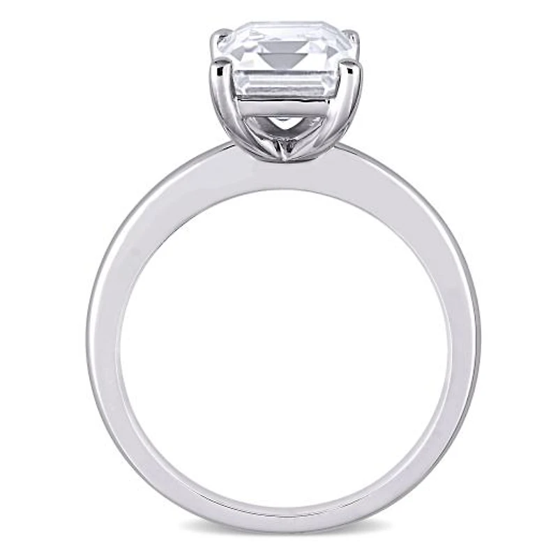 Julianna B 10K White Gold Created White Sapphire Solitaire Ring