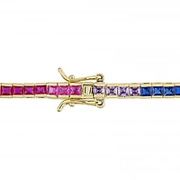 Julianna B Yellow Plated Sterling Silver Multi-Colour Cubic Zirconia Bracelet