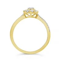 10K Yellow Gold 0.21CTW Diamond Oval Promise Ring