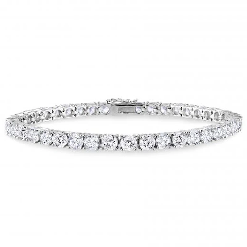 Julianna B Sterling Silver Cubic Zirconia Tennis Bracelet