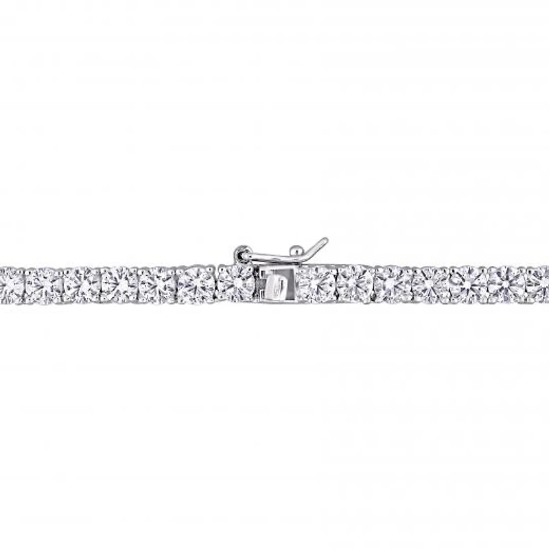 Julianna B Sterling Silver Created White Sapphire 17" Necklace