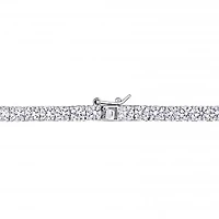 Julianna B Sterling Silver Created White Sapphire 17" Necklace