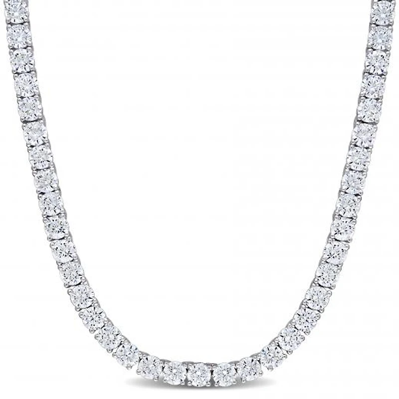 Julianna B Sterling Silver Cubic Zirconia Tennis Necklace