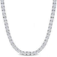 Julianna B Sterling Silver Cubic Zirconia Tennis Necklace