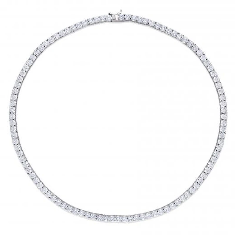 Julianna B Sterling Silver Cubic Zirconia Tennis Necklace