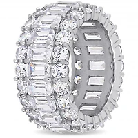 Julianna B Sterling Silver Cubic Zirconia Multi-Row Full Eternity Ring