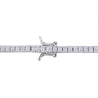 Sterling Silver White Cubic Zirconia Tennis Bracelet