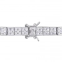 Julianna B Sterling Silver White Cubic Zirconia Tennis Bracelet
