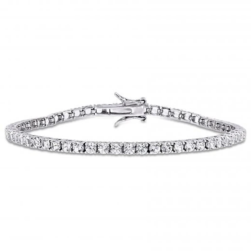 Julianna B Sterling Silver Cubic Zirconia Tennis Bracelet