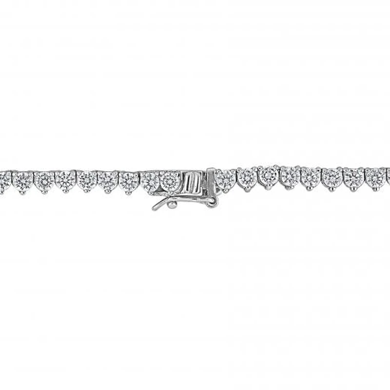 Sterling Silver Cubic Zirconia Tennis Necklace