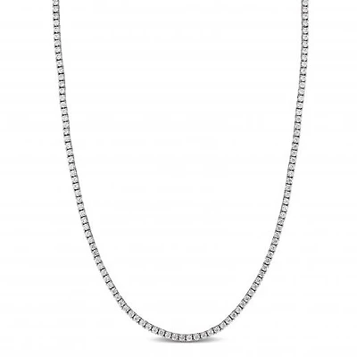 Julianna B Sterling Silver Cubic Zirconia Tennis Necklace