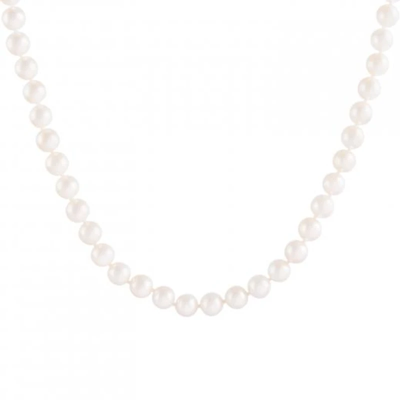 14K Yellow Gold AA Quality 8mm Japanese Akoya Necklace