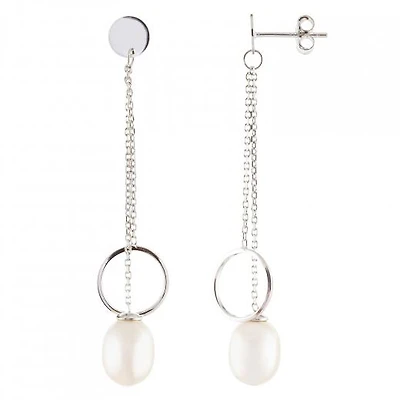 Sterling Silver 7.5-8mm Pearl Earrings