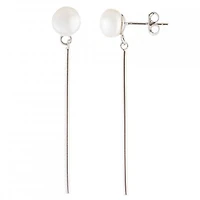 Sterling Silver 7-7.5mm Pearl Earrings