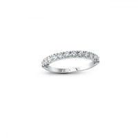 14K White Gold Size 6 0.15CTW Diamond Band