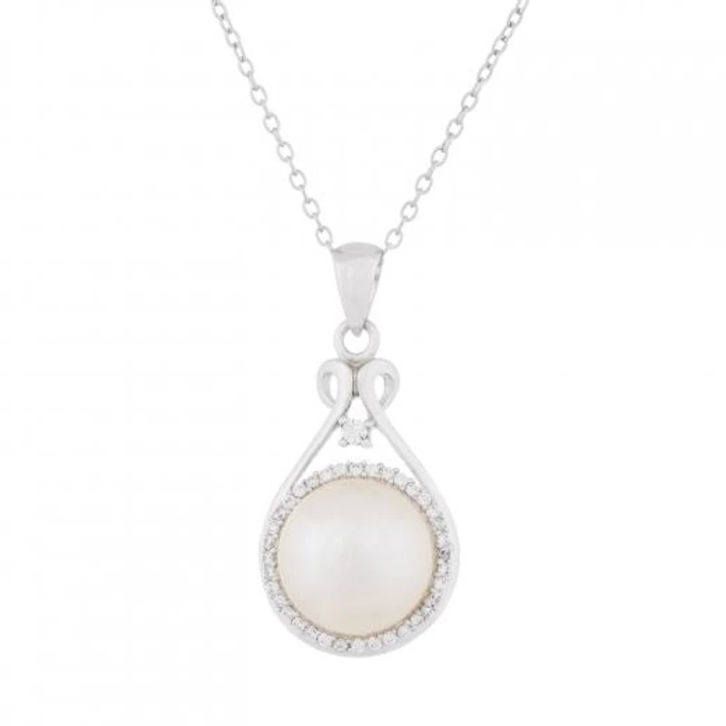 Sterling Silver 10-11mm Pearl Pendant