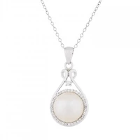Sterling Silver 10-11mm Pearl Pendant