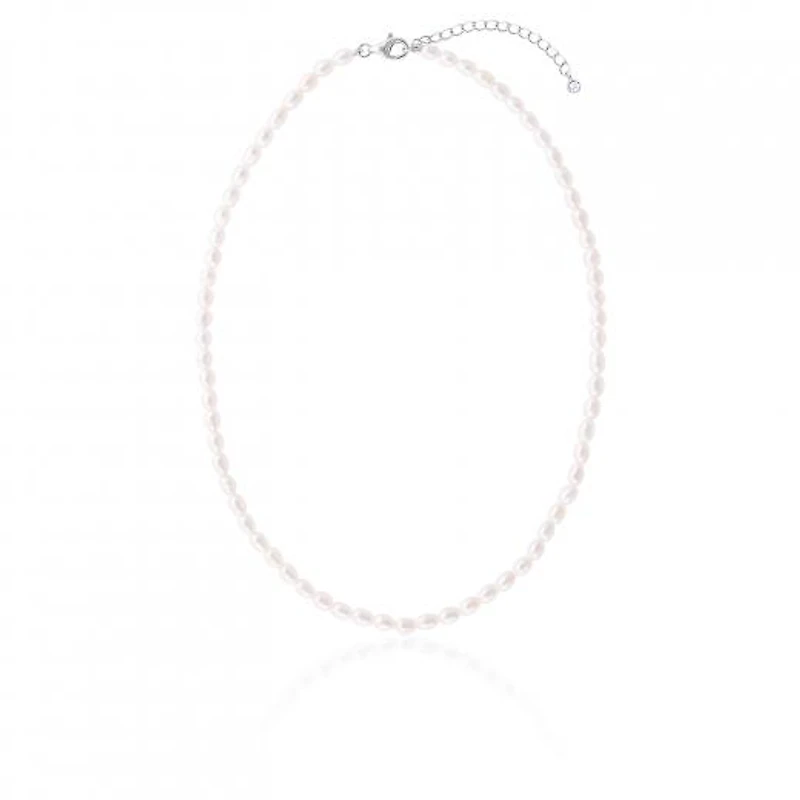 Sterling Silver 4-5mm Freshwater Pearl Necklace